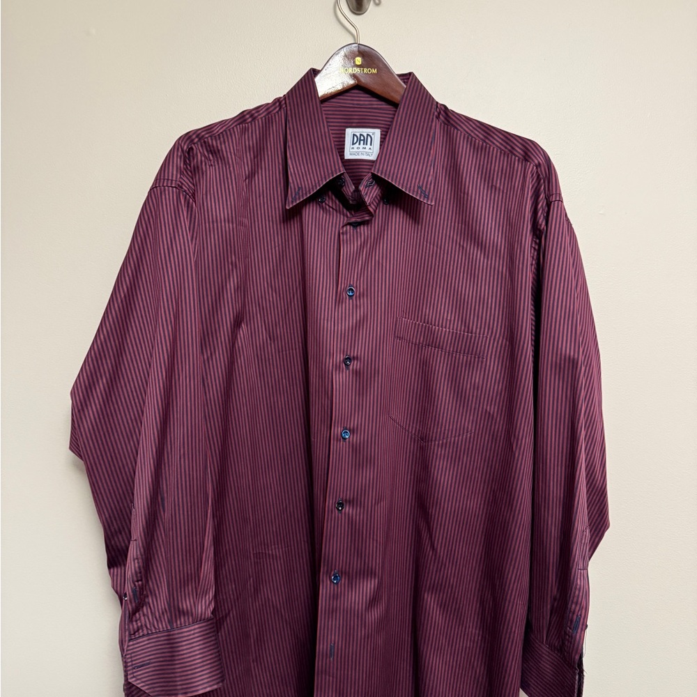 Dan Roma custom made Italian Striped Shirt XXL